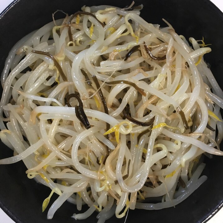 うまい！簡単すぎ！レンジで！もやしの⭐塩昆布ナムル